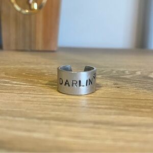 Western silver wrap ring